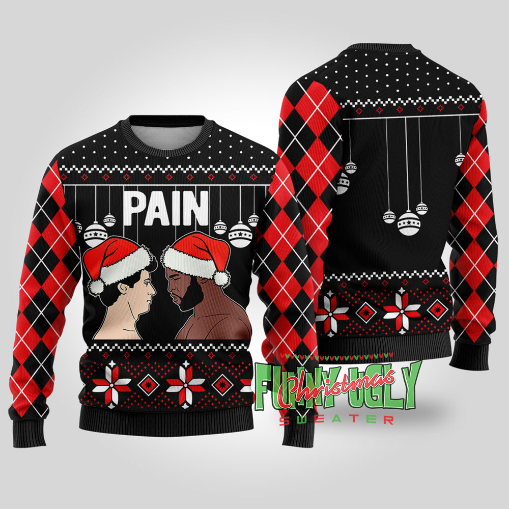 Rocky Iii Ugly Christmas Sweater Black Exclusive Holiday Sweater Merch for Gift Giving