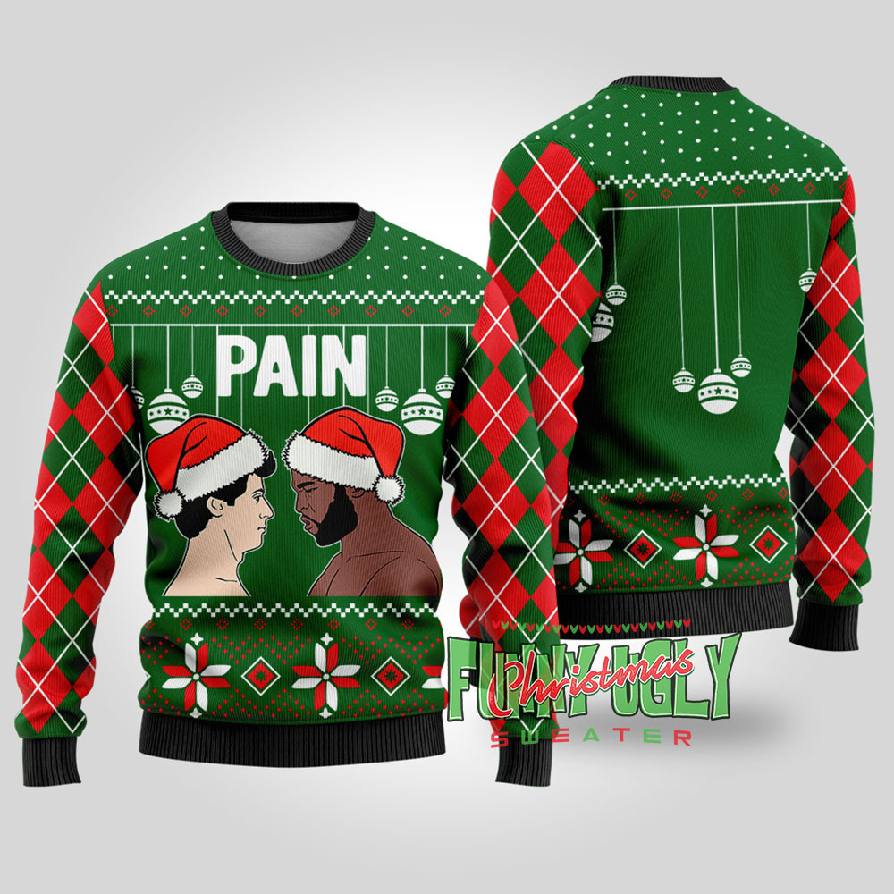 Rocky Iii Ugly Christmas Sweater Forest Green Cute Holiday Sweatshirt to Spread Joy