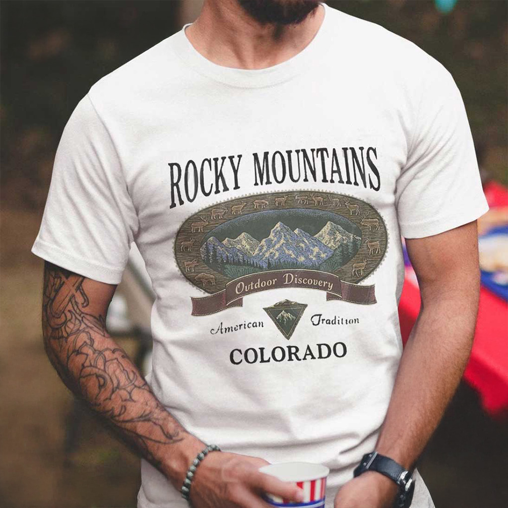 Rocky Mountains Colorado Outdoor Discovery Hiking T-Shirt Birthday Gift For Husband