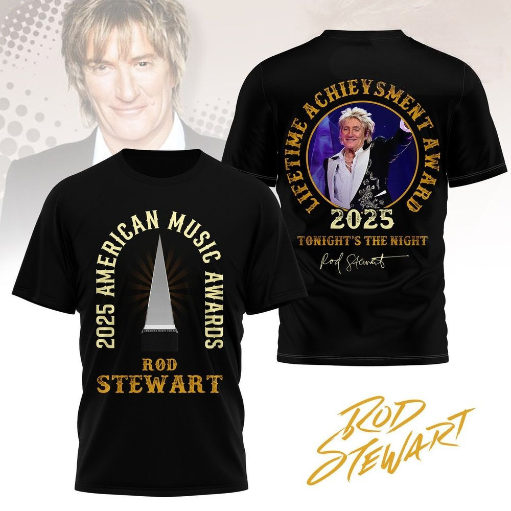 Rod Stewart 2025 American Music Awards Shirt Gifts For Music Enthusiasts
