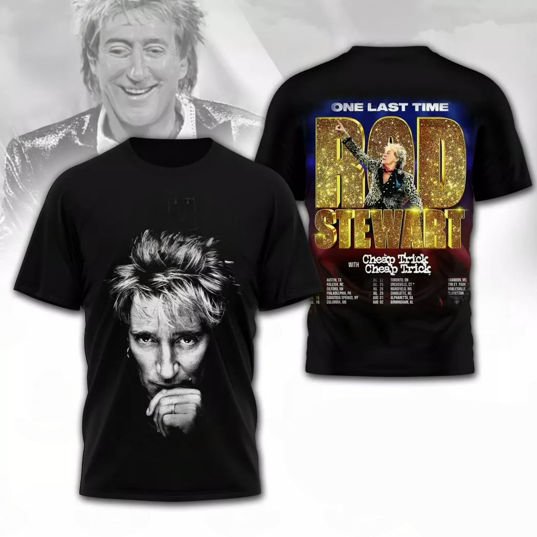 Rod Stewart Live In Concert One Last Time 3D T-Shirt Music Related Gifts For Guys
