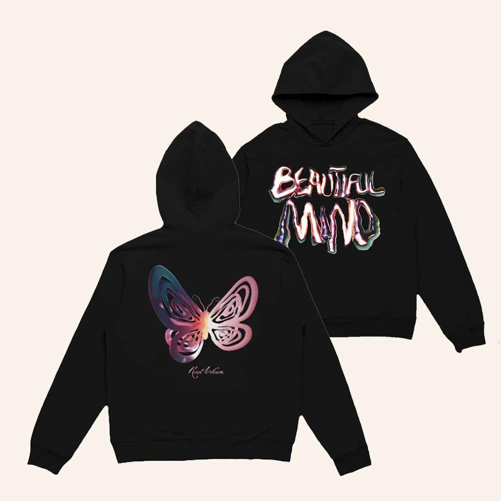 Rod Wave Merch Butterfly Hoodie Beautiful Mind Hoodie Gifts For Rap Lovers