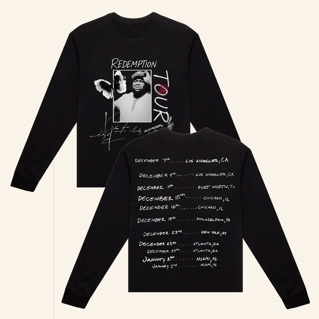 Rod Wave Merch Redemption Tour Long Sleeve Shirt Presents For Music Lovers