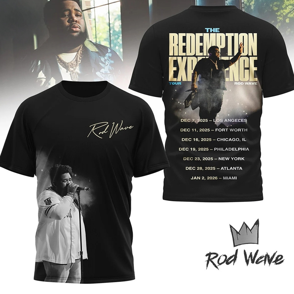 Rod Wave The Redemption Experience Tour 2025 Shirt Rod Wave Merch Gifts For Rapper Fans Rod Wave The Redemption Experience Tour 2025 Shirt Rod Wave Merch Gifts For Rapper Fans