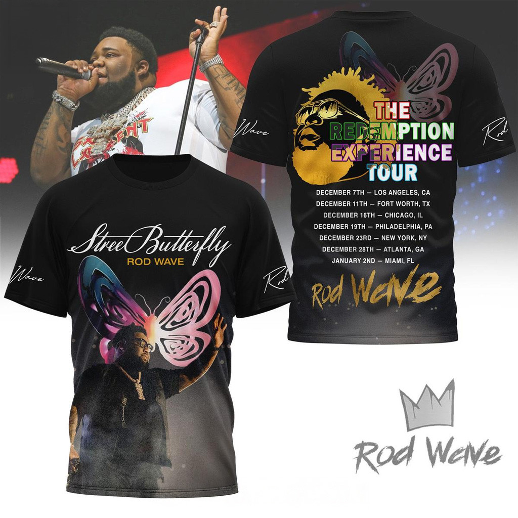 Rod Wave The Redemption Experience Tour Shirt Rod Wave Merch Gifts For Rapper Fans