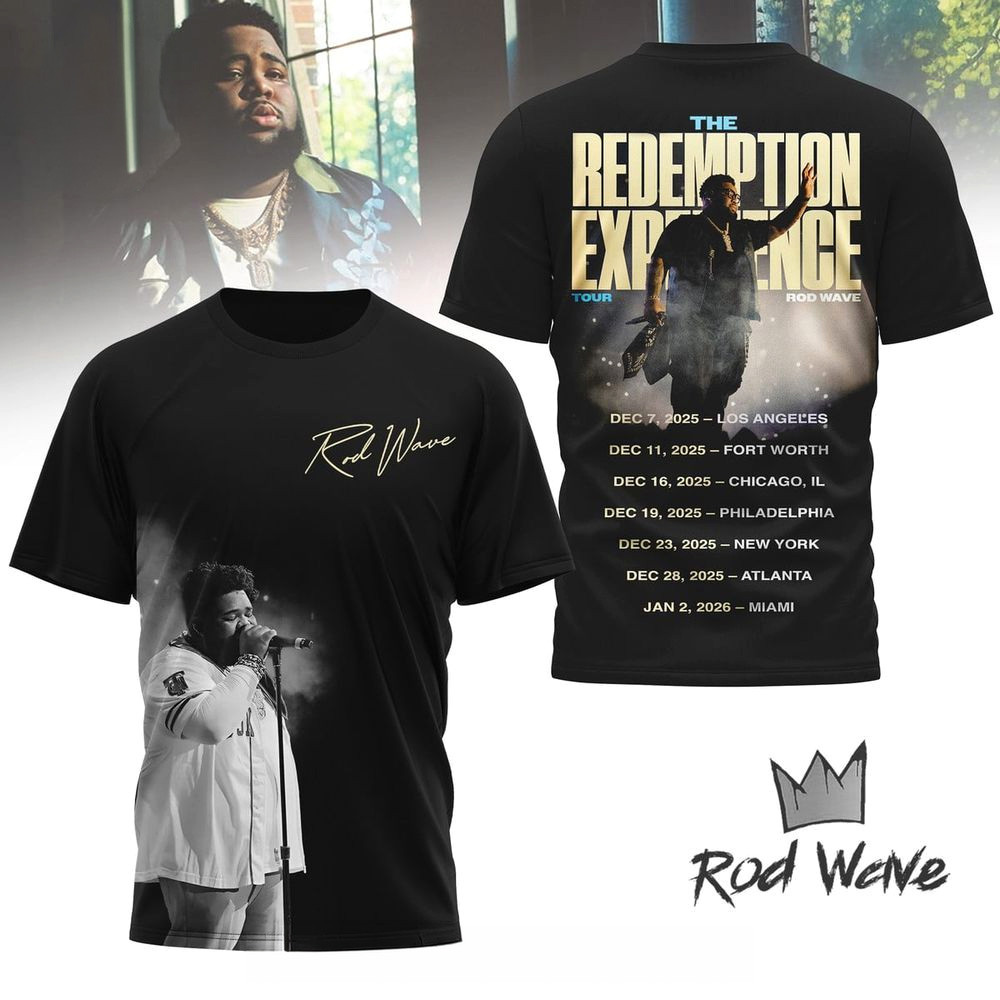 Rod Wave The Redemption Experience Tour T-Shirt Rod Wave Merch Gifts For Rapper Fans