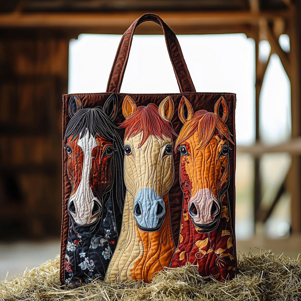 Rodeo Chic Quilted Tote Bag Horse Themed Presents