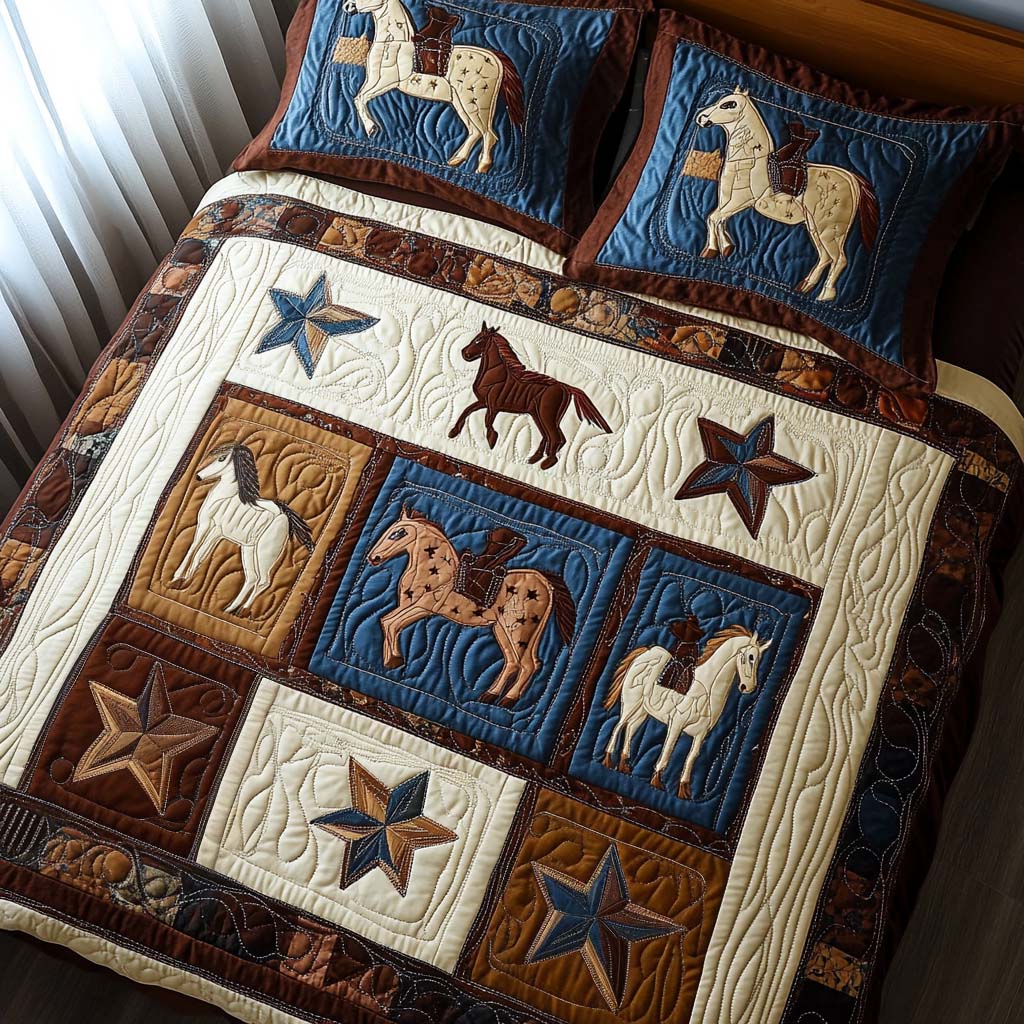 Rodeo Dreams Quited Bedding Set Comfortable Microfiber Bedding Set for Everyday Use