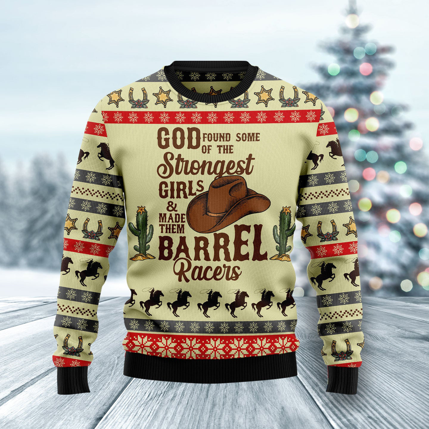 Rodeo Girl Ugly Christmas Sweater Holiday Clothing Christmas Gifts For Cowgirl
