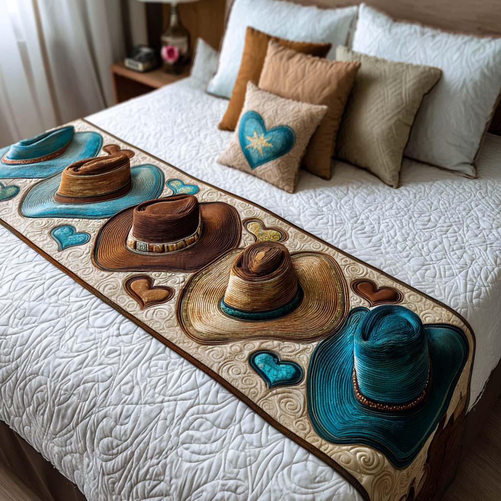Rodeo Love Quilted Bed Runner Bed Decor Cowboy Related Gifts