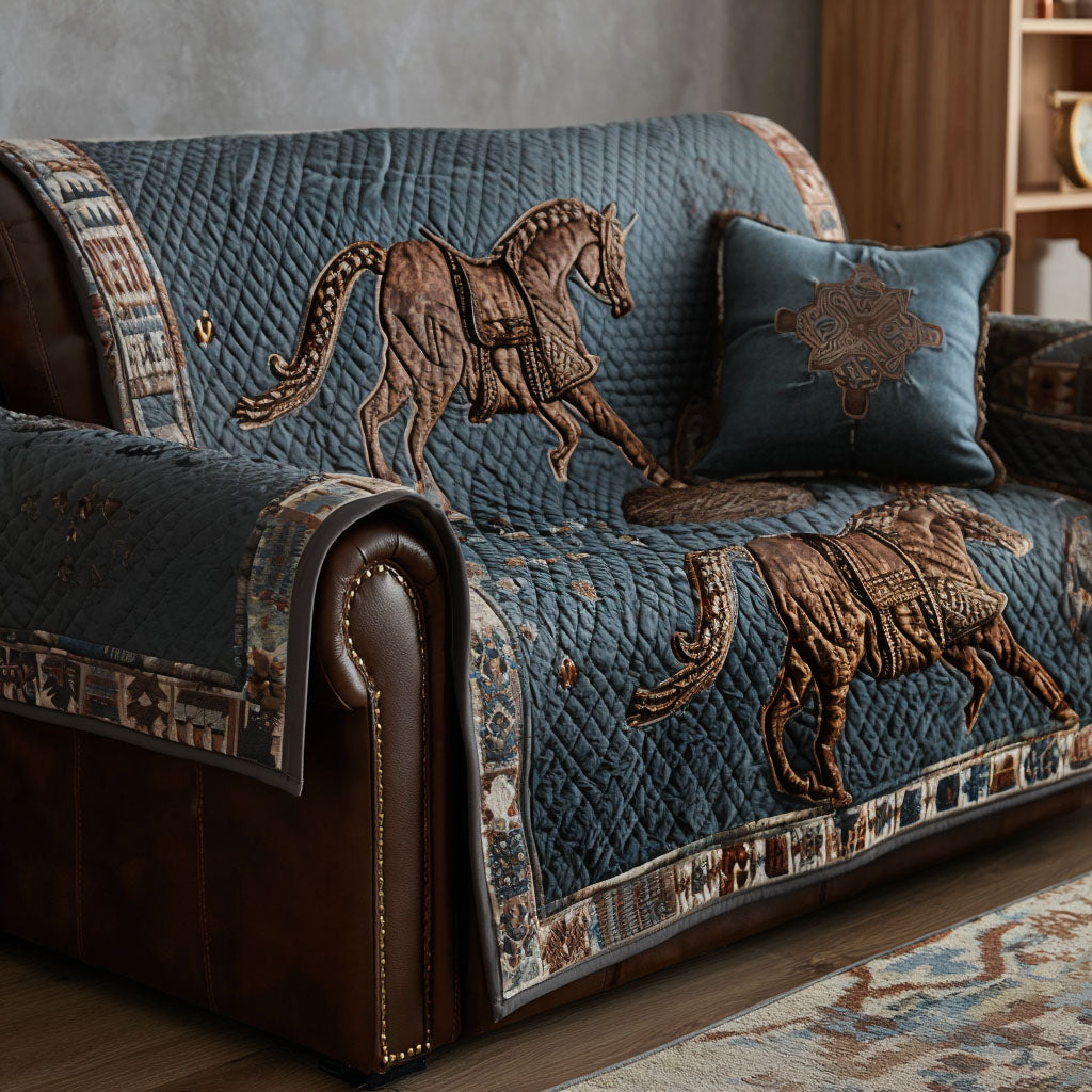 Rodeo Nights Quilted Sofa Cover Home Decorattions Best Christmas Gifts For Cowboys