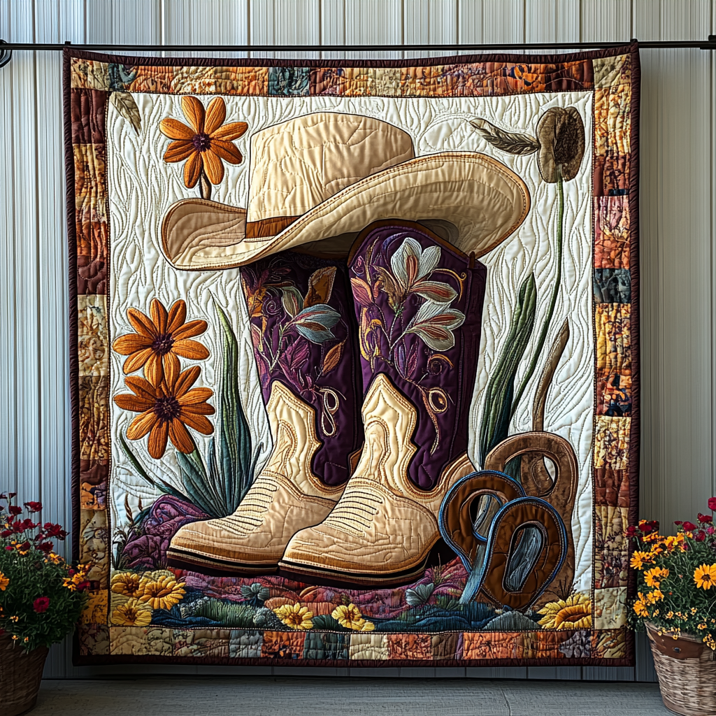 Rodeo Ready Quilted Blanket Cow Gifts For Cow Loversr