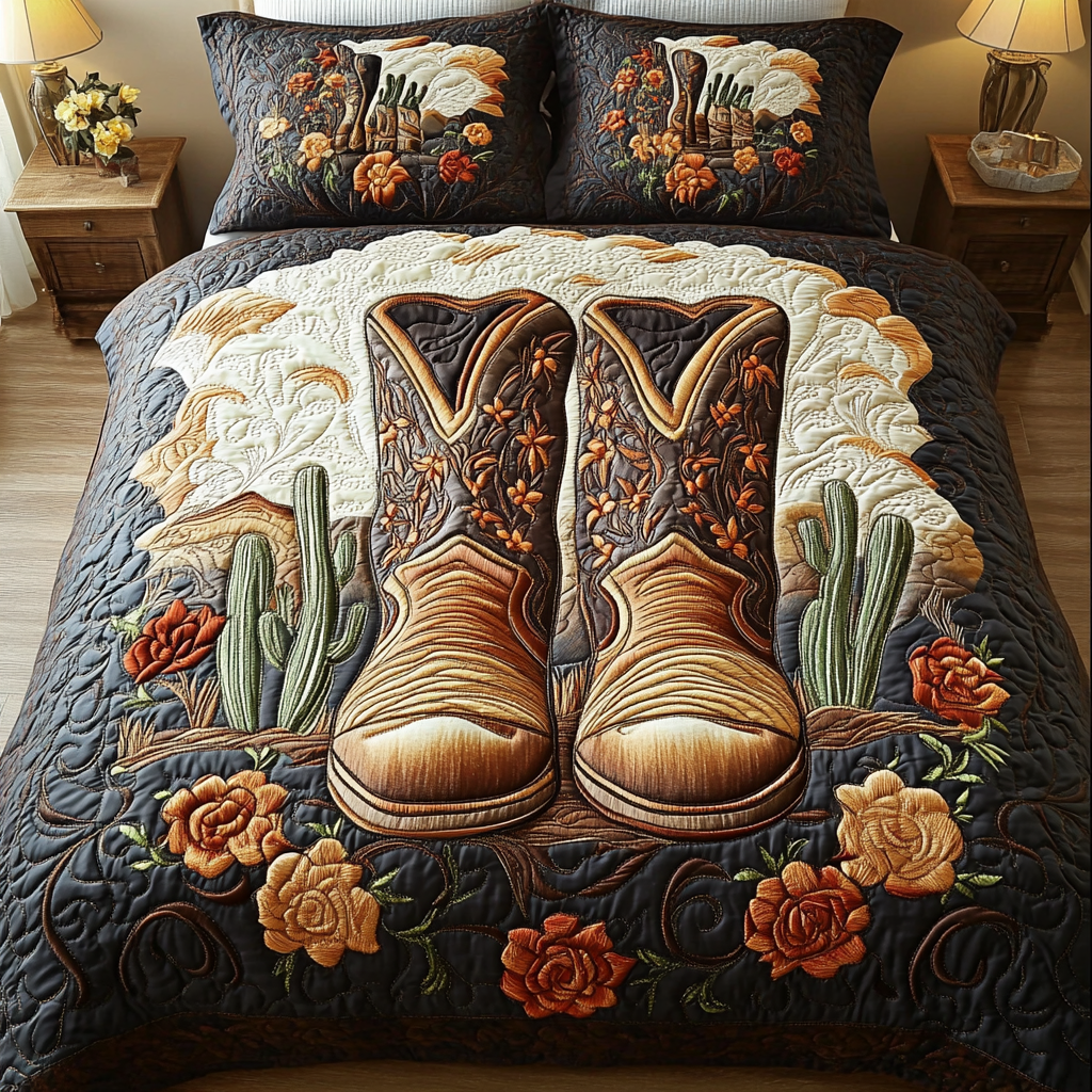 Rodeo Retreat Quilted Bedding Set Christmas Bedding Sets Gifts For Little Cowboys