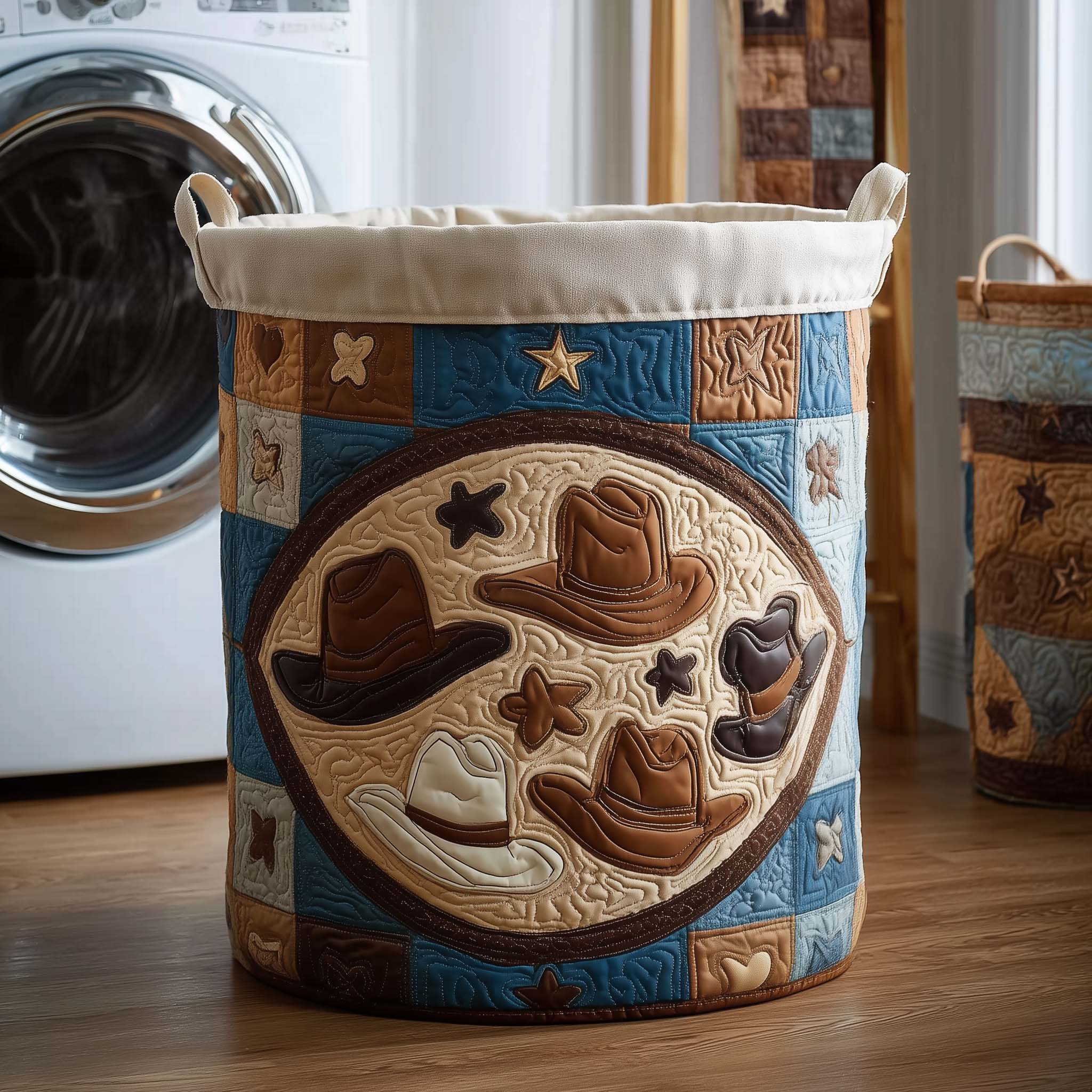 Rodeo Roundup Quilted Laundry Basket Laundry Room Signs Gifts For Cowboy Lovers