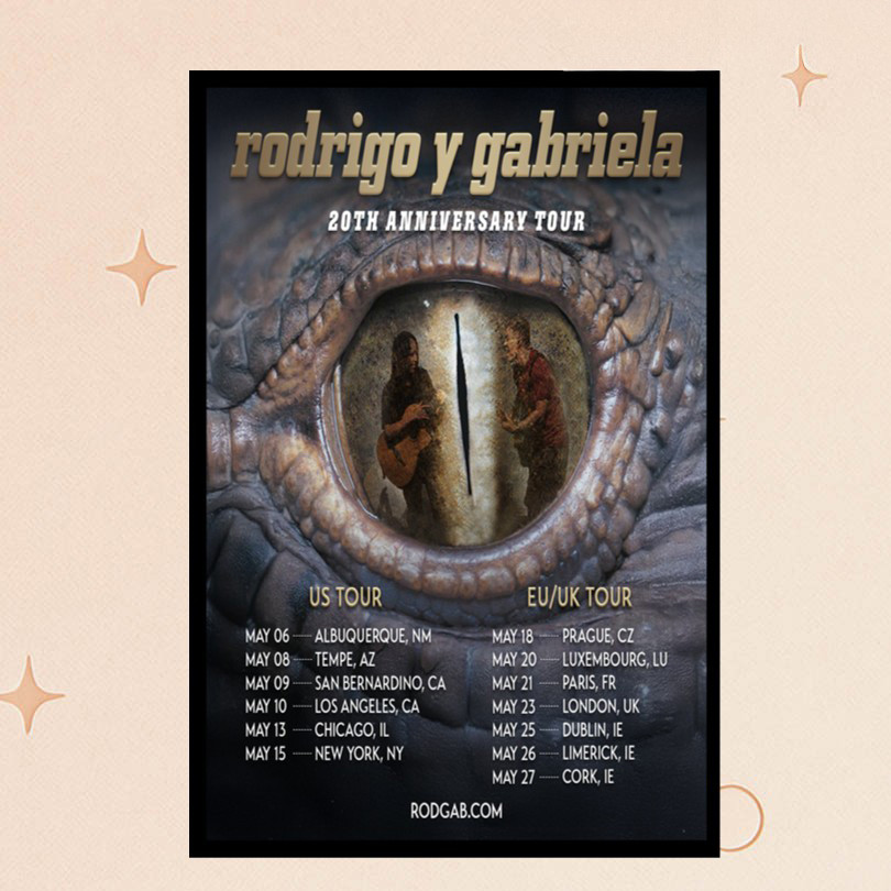 Rodrigo Y Gabriela Merch Rodrigo Y Gabriela 20th Anniversary Tour 2026 Poster Gifts For Fans