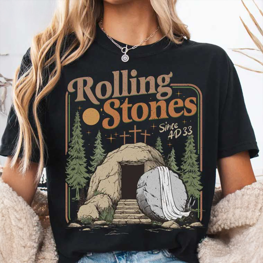 Rolling Christian Stones Easter Faith Based T-Shirt Birthday Gift For Mother Rolling Christian Stones Easter Faith Based T-Shirt Birthday Gift For Mother