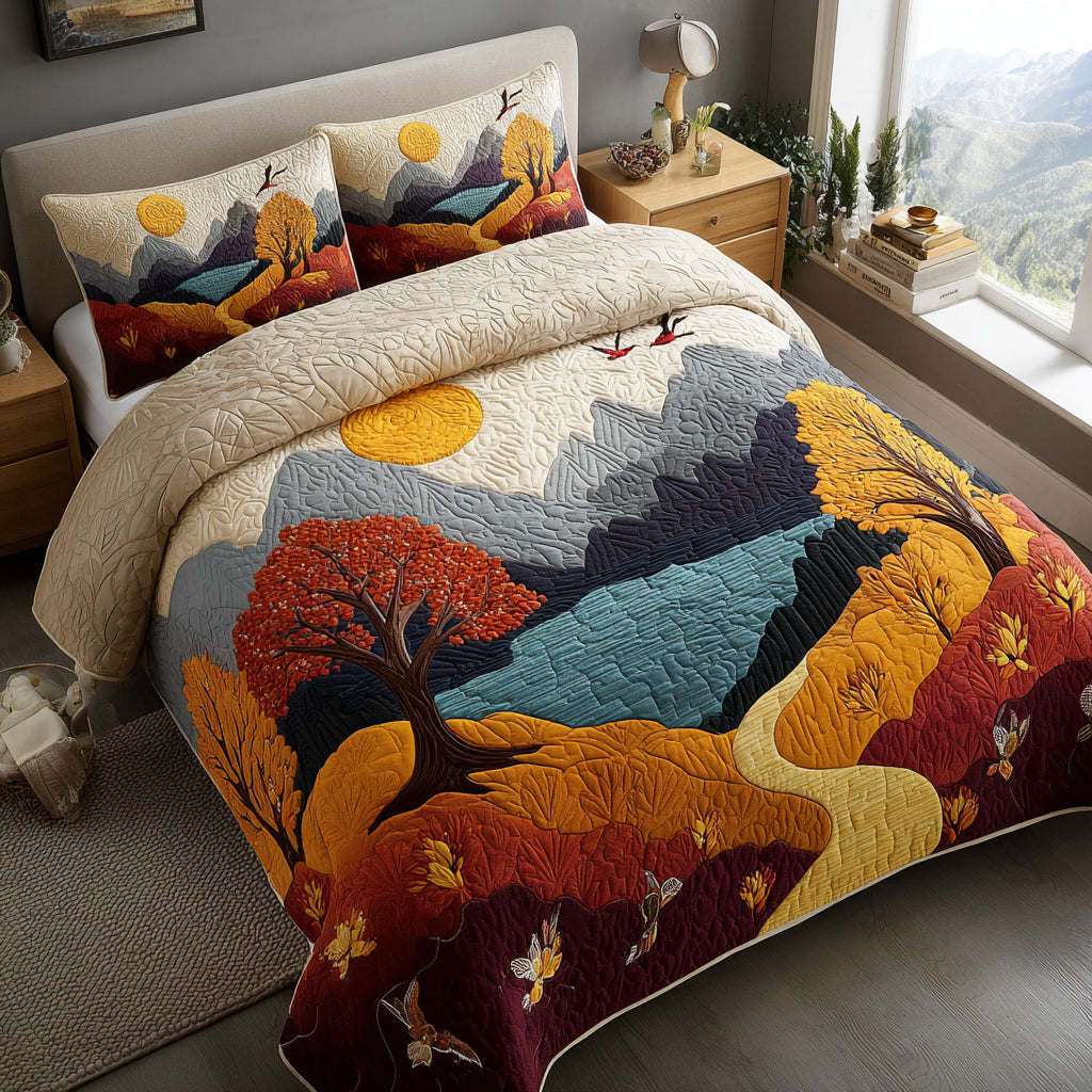 Rolling Hills Village Quilted Bedding Set Best Comforter Sets Cozy Fall Gift Ideas