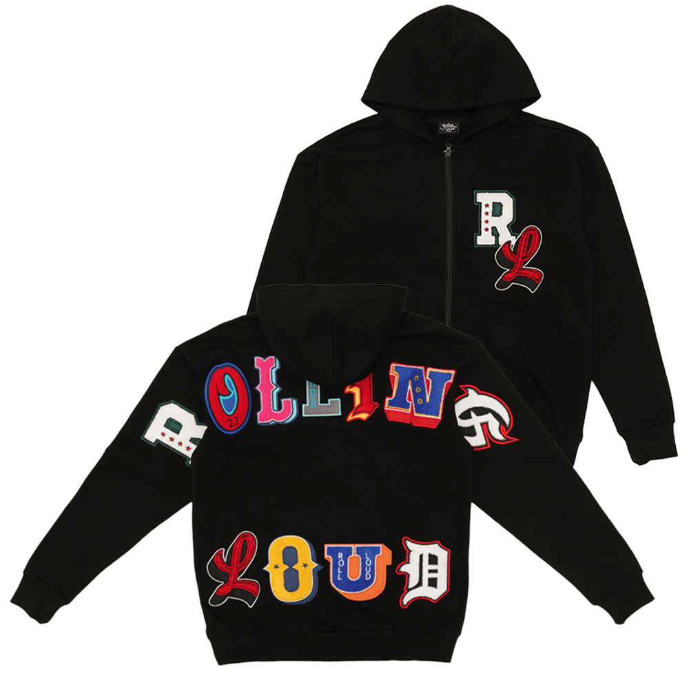 Rolling Loud Merch Big Chenille Zip-Up Hoodie Gifts For Music Fans Birthday Gift for Husband Rolling Loud Merch Big Chenille Zip-Up Hoodie Gifts For Music Fans Birthday Gift for Husband