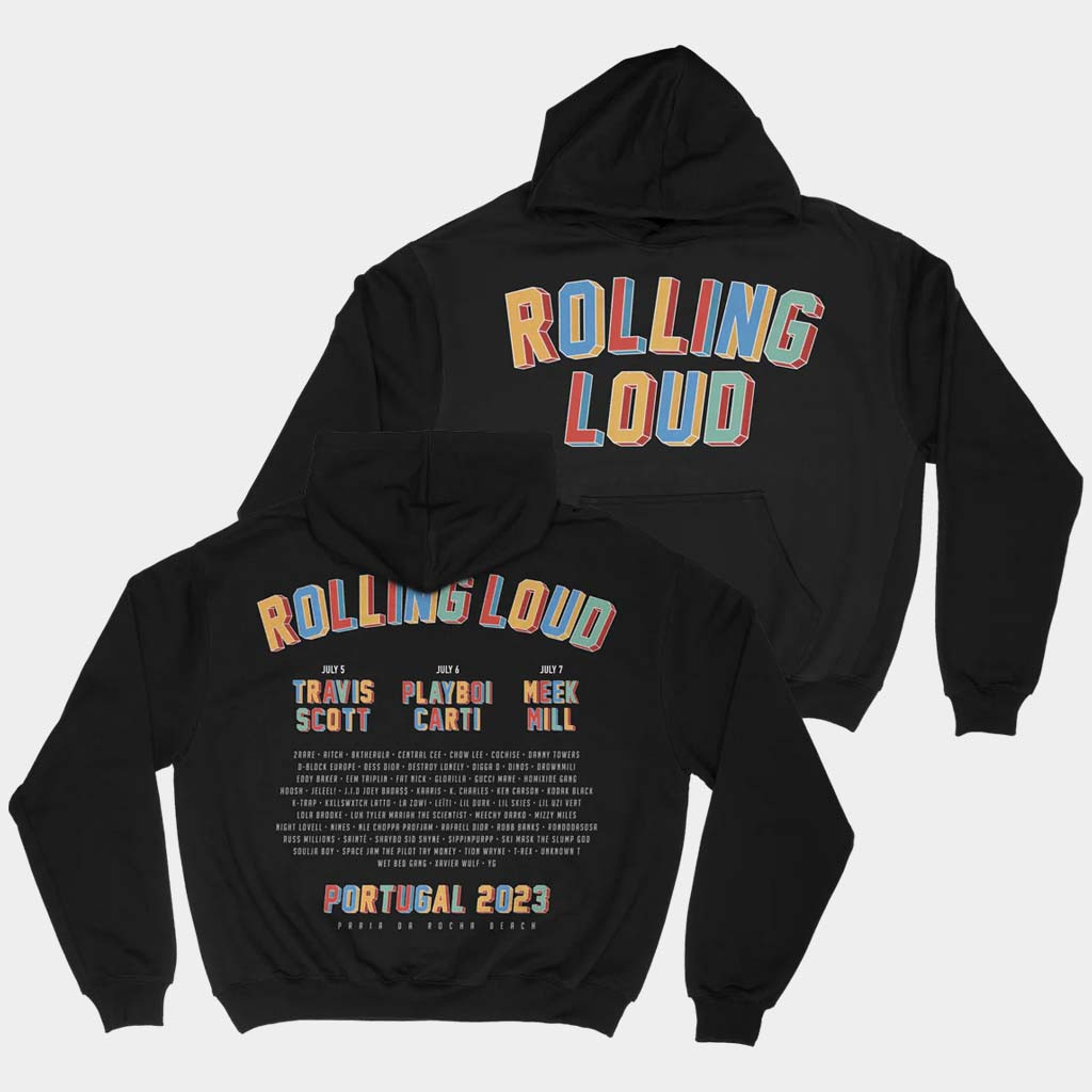 Rolling Loud Merch Black Portugal 23 Hoodie RL Hoodie Gift Ideas For Music Lovers