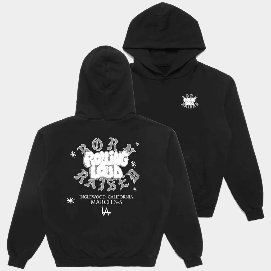 Rolling Loud Merch BR X RL Cloud Rocker Hoodie Black Music Lover Gift Ideas For Him