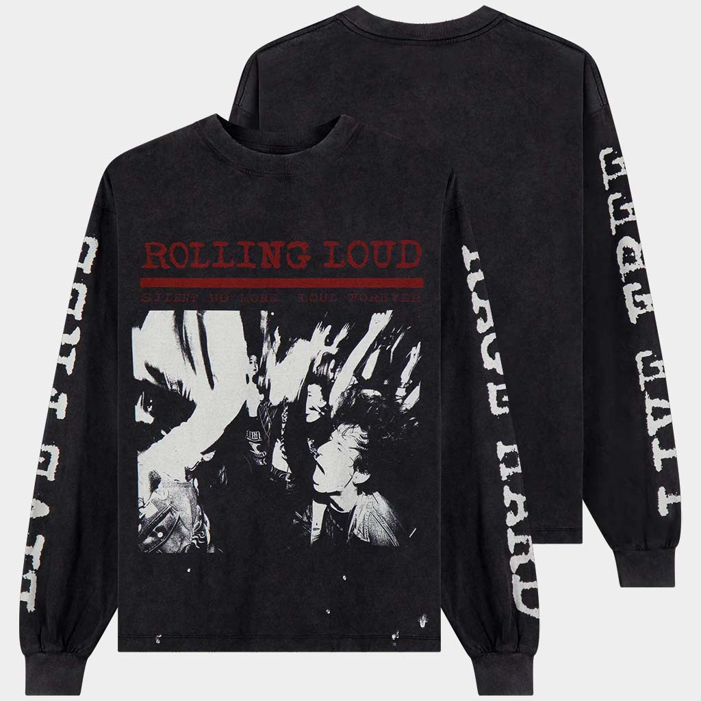 Rolling Loud Merch Rage Long Sleeve T-Shirt Rolling Loud Silent No Word Loud Forever Shirt