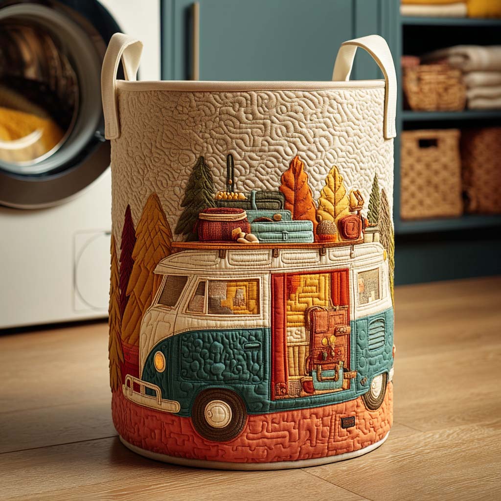 Rolling Pines Quilted Laundry Basket Thoughtful Housewarming Gift