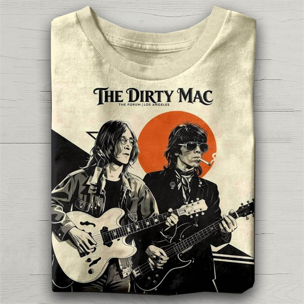 Rolling Stones Keith Richards Beatles Dirty Mac Graphic T-Shirt Vintage Rock Band Fan Merch Best Gift