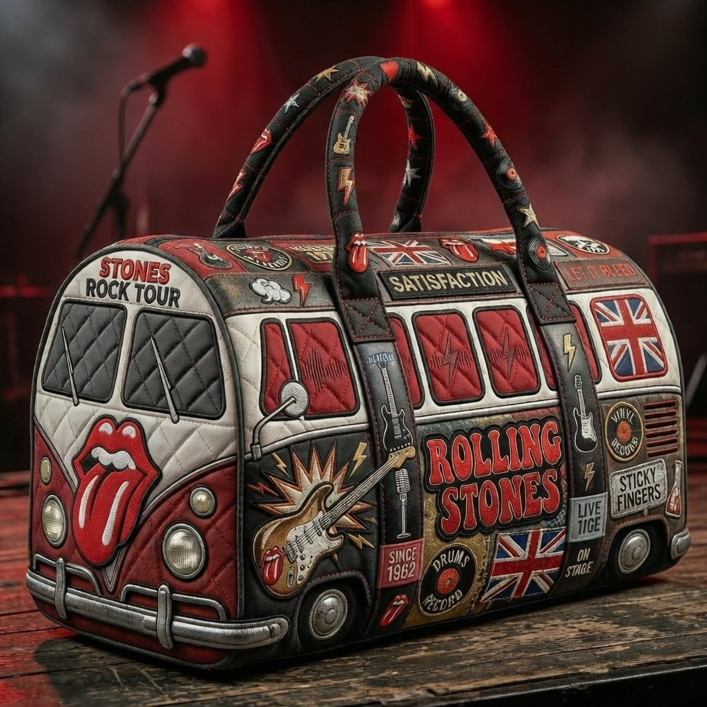 Rolling Stones Quilted Duffle Bag Satisfaction Rock Tour Since 1962 Fan Gear Best Gift For Stones Fans