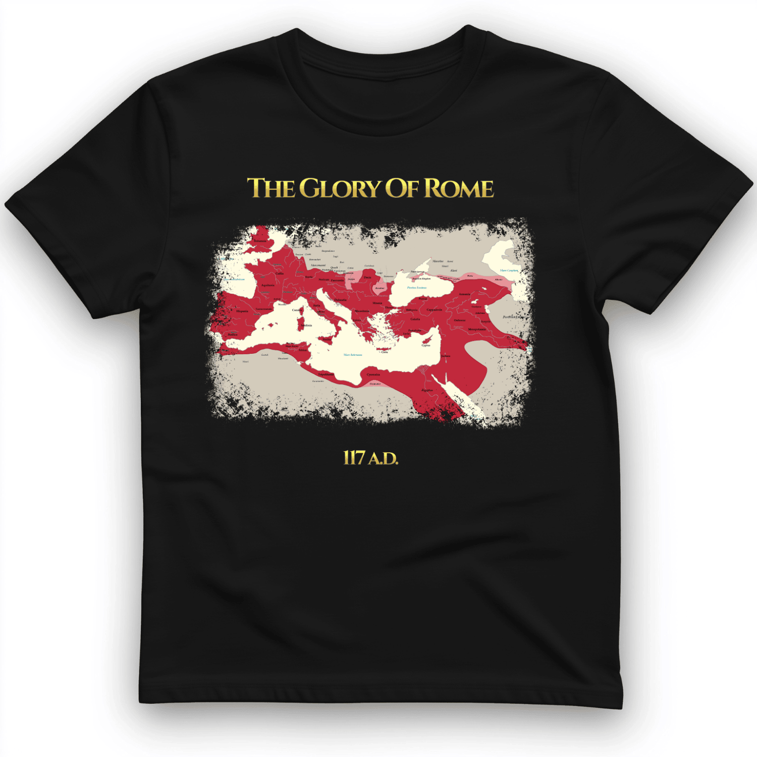 Roman Empire Map T-Shirt The Glory Of Rome Shirt Streetwear Gifts For Friends