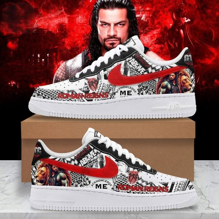 Roman Reigns WWE Nike Air Force Shoes Music Lover Gift Ideas For Him