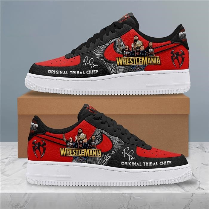 Roman Reigns WWE Nike Air Force Shoes Wrestlemania Merch Gift For Fans