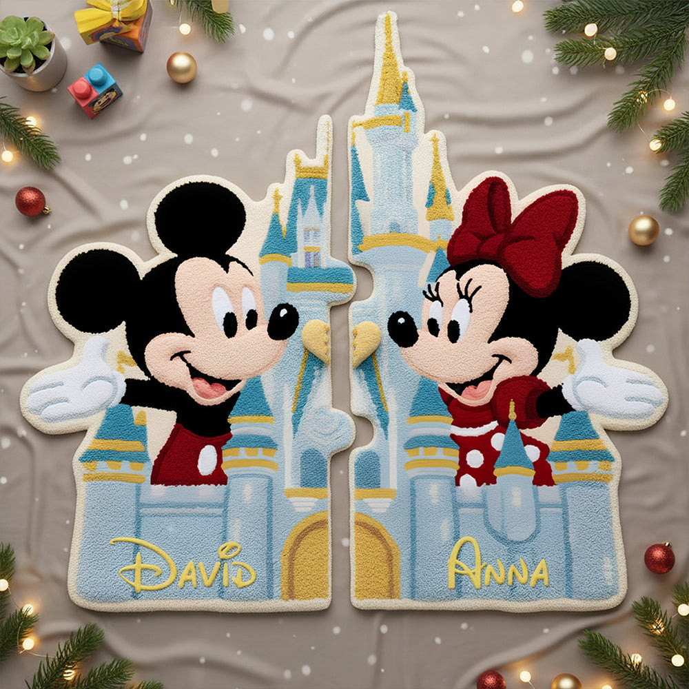 Romantic Couple Shape Doormat - Personalized Gifts For Couple - Awkward Christmas Gifts For Him