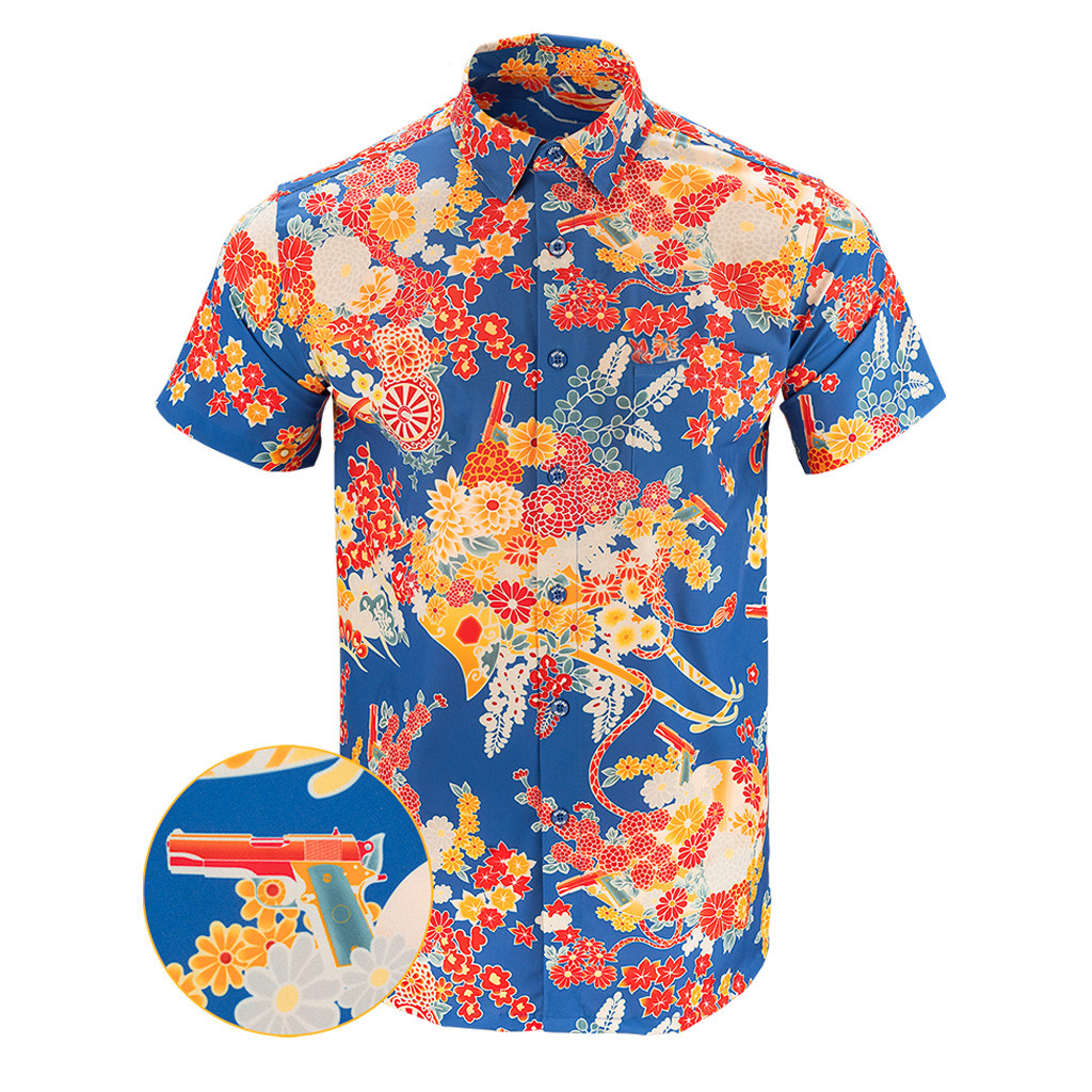 Romeo Button Down Shirt Gun Print Hawaiian Shirt Tactical Apparel Gifts For Father Romeo Button Down Shirt Gun Print Hawaiian Shirt Tactical Apparel Gifts For Father