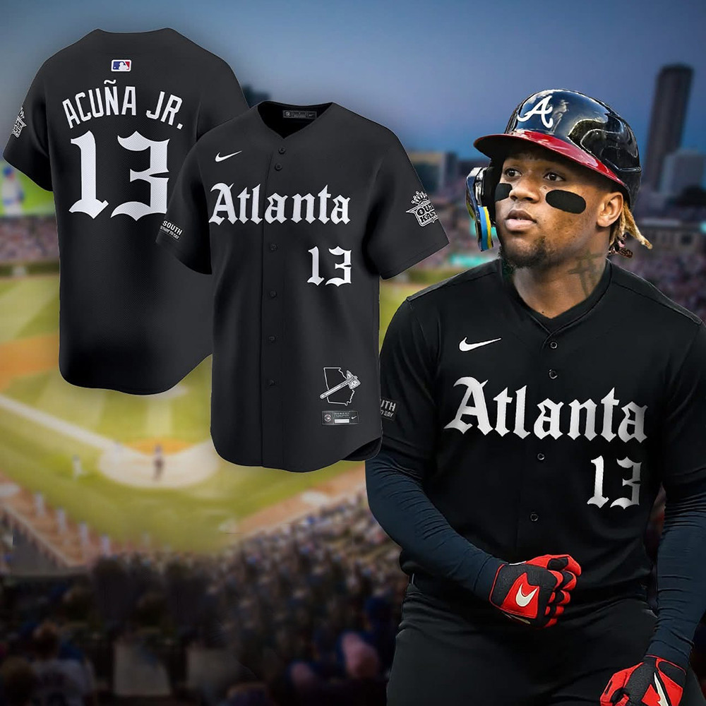 Ronald Jose Acuna Jr Atlanta Braves Gothic Jersey MLB Braves Merch Baseball Fan Gifts