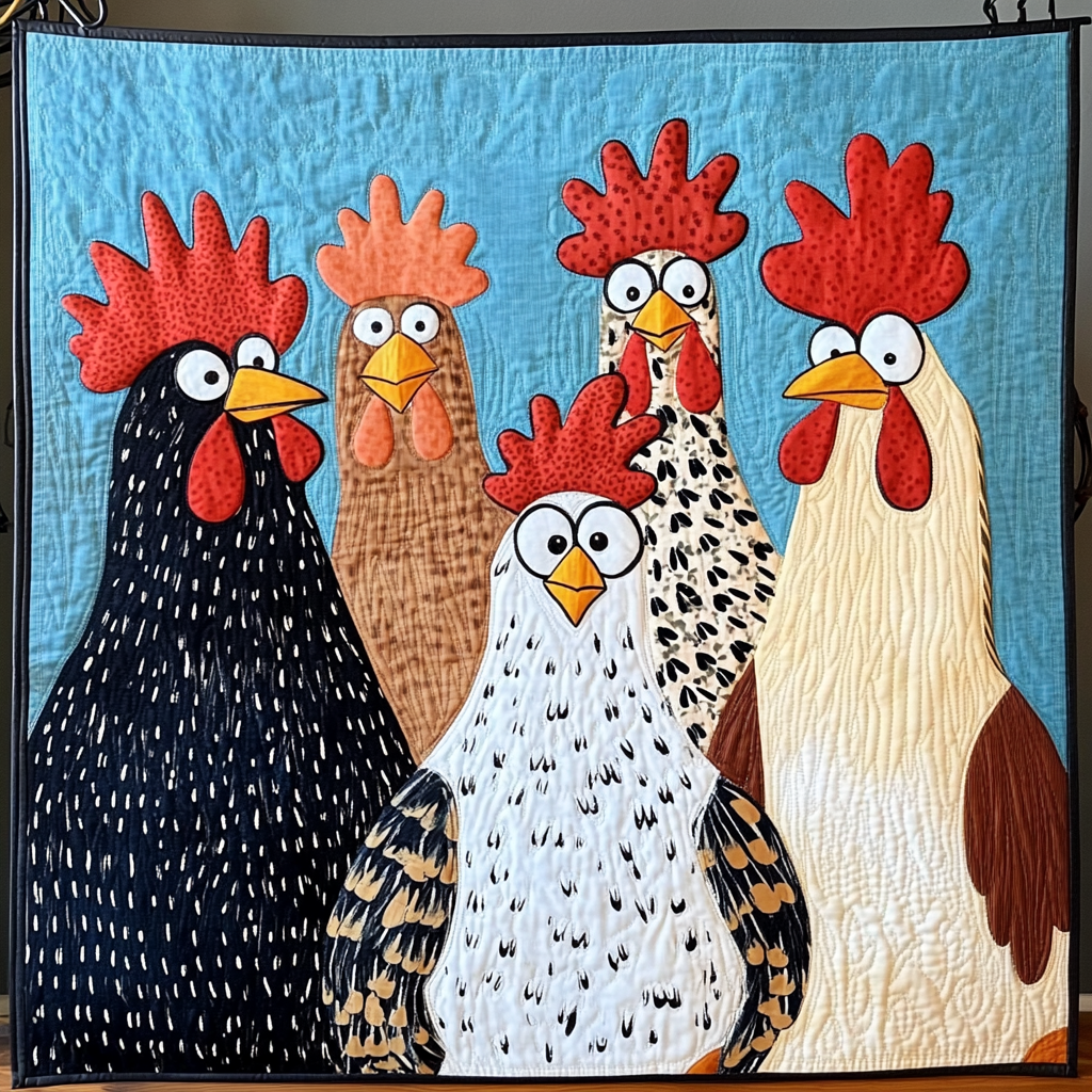 Roost & Relax Quilted Blanket Presents For Chicken Love
