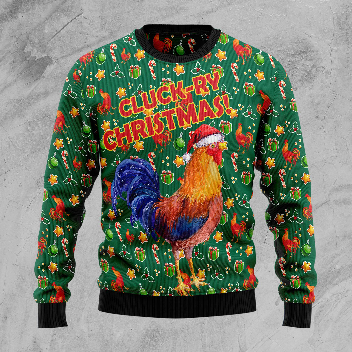 Rooster Cluckry Christmas Ugly Sweater Animal Christmas Sweater Chicken Lover Xmas Gifts