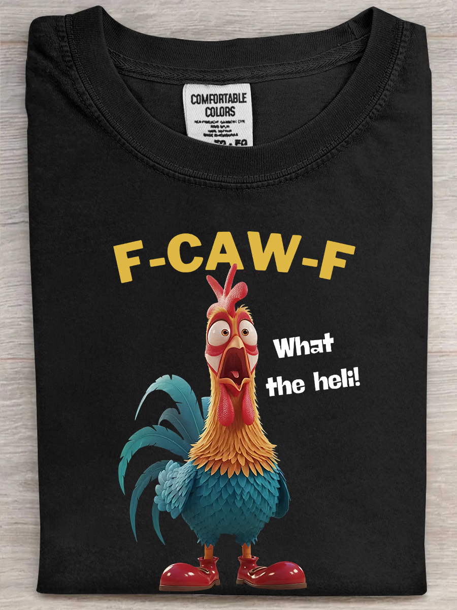 Rooster Fcawf T-Shirt What The Heli Sarcastic Meme Shirt Gifts For Rooster Lovers