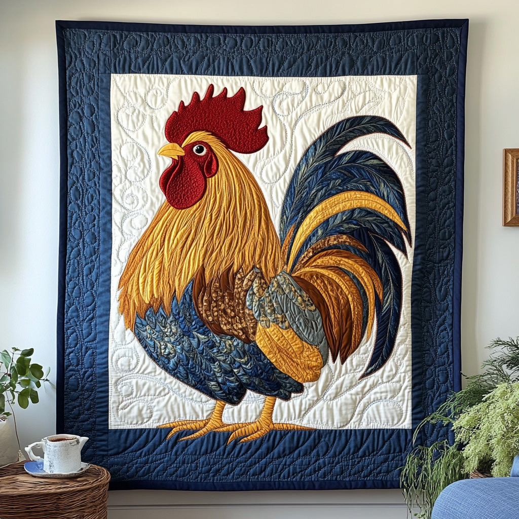 Rooster Quilted Blanket Merchandise Throw BlanketCute Chicken Gifts For Kids