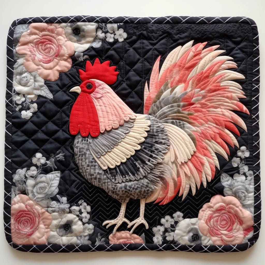 Rooster Quilted Placemat Dining Table Placemats Father's Day Special Gifts For Dad