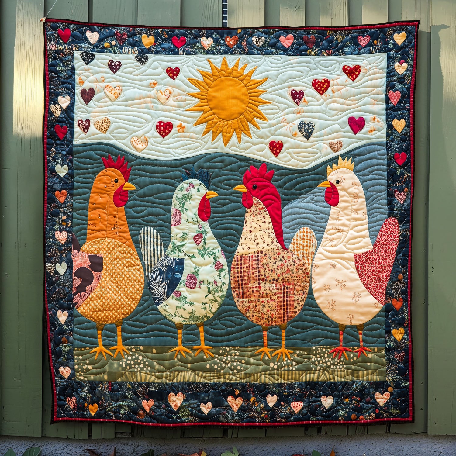 Rooster Riot Quilted Blanket Presents For Chicken Love