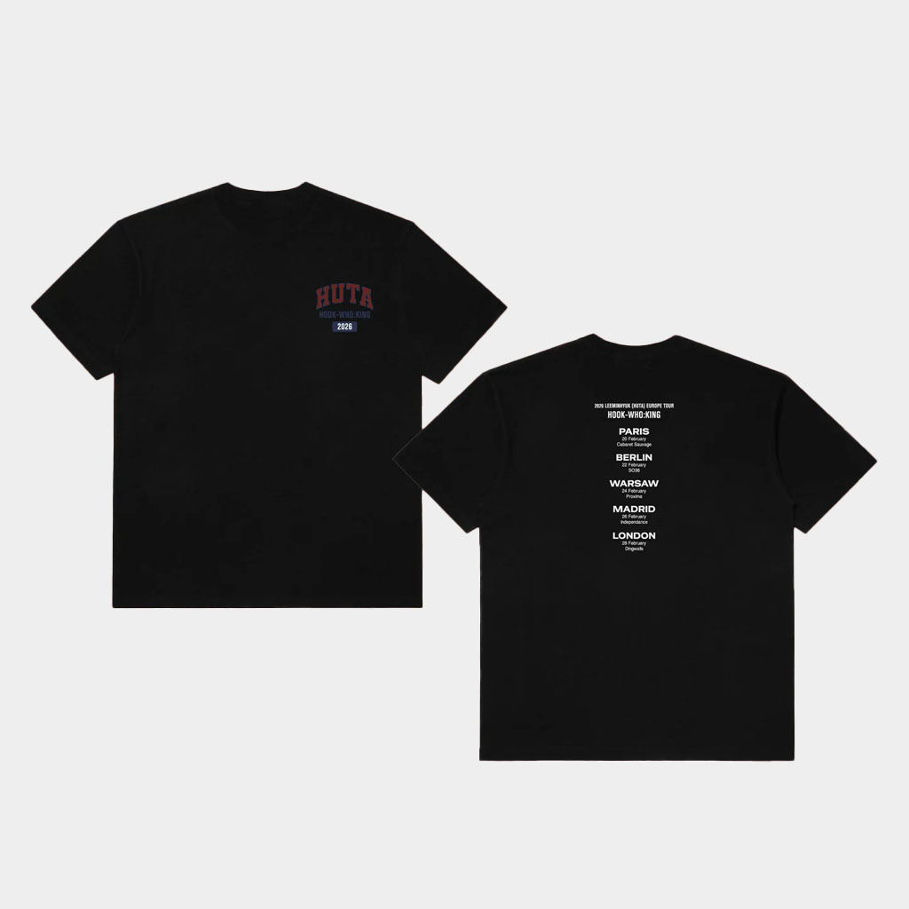 Root Company Merch Lee Minhyuk Huta Europe Tour Black T-Shirt Birthday Ideas For Son