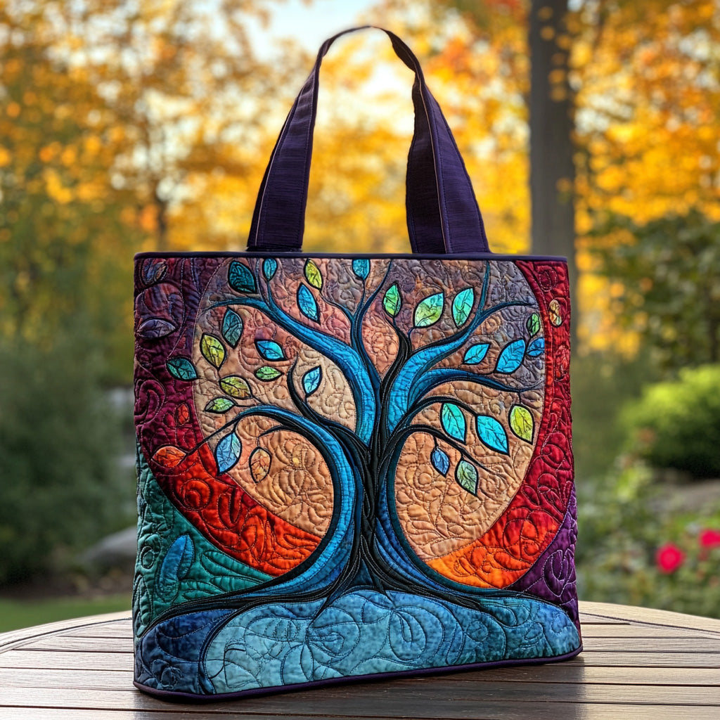 Rooted Soul Quilted Tote Bag Tree Of Life Gifts Father'S Day