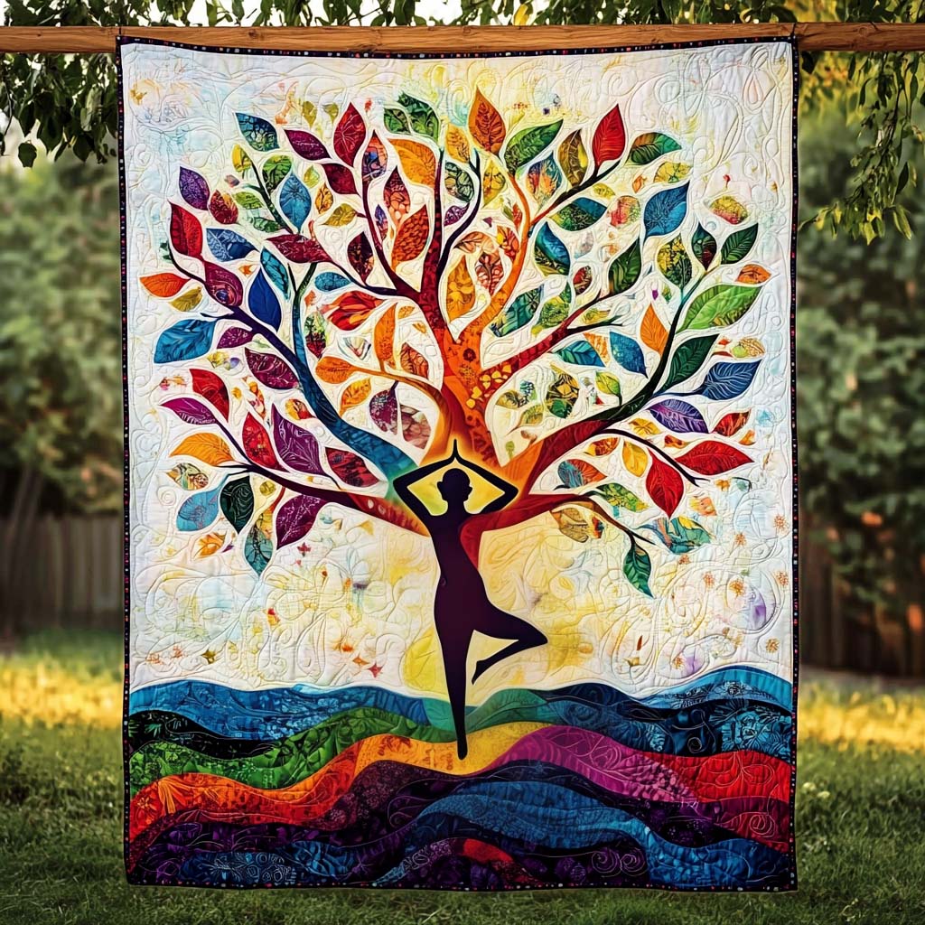 Rooted Spirit Quilted Blanket Tree Of Life Throw Blanket