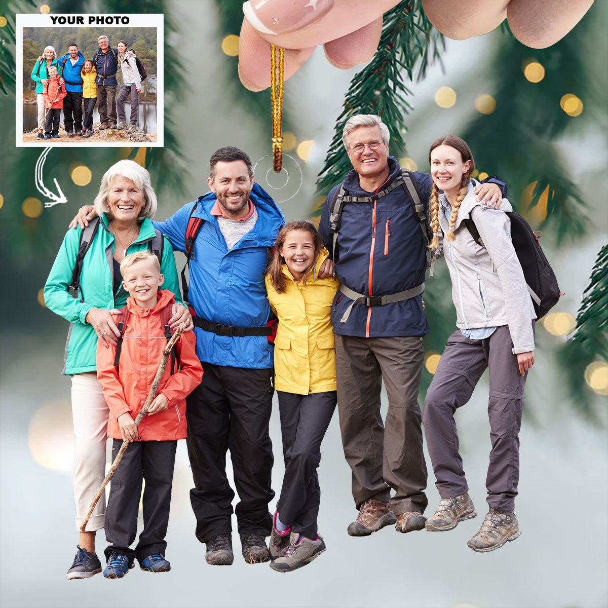 Roots Of Love Personalized Photo Mica Ornament Gift For Family Family Members