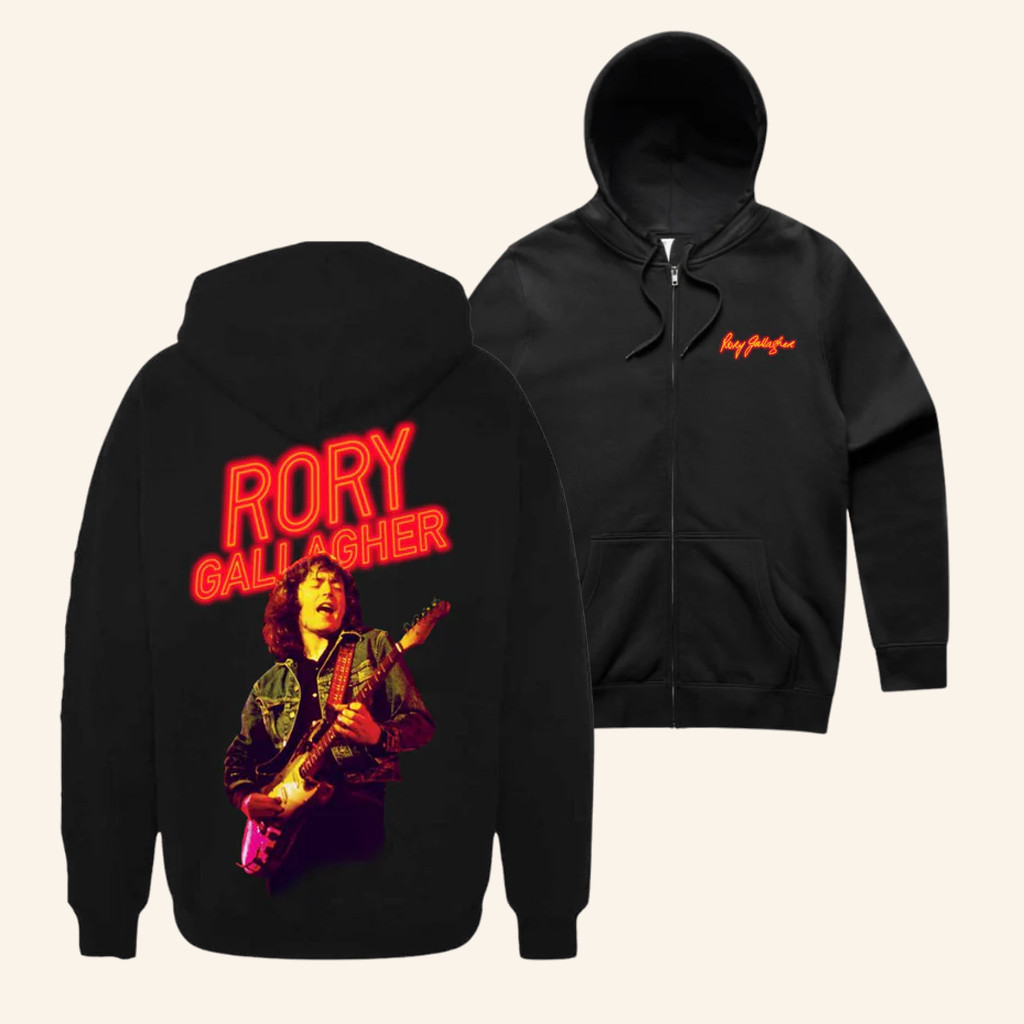 Rory Gallagher Merch Rory Gallagher Neon Zip Hoodie Music Lover Gifts For Him Rory Gallagher Merch Rory Gallagher Neon Zip Hoodie Music Lover Gifts For Him