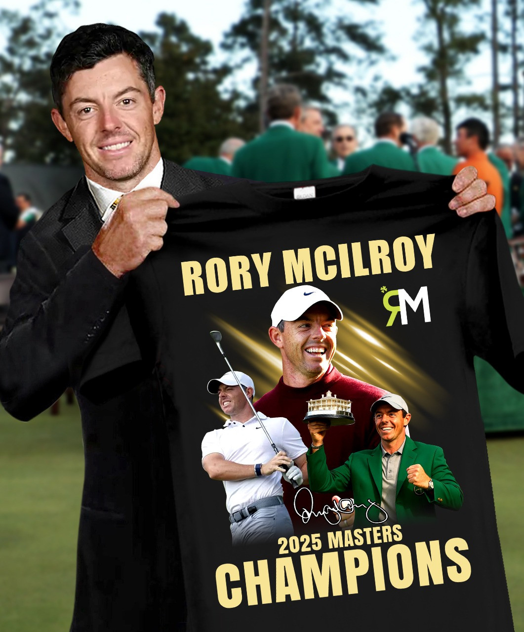 Rory Mcilroy 2025 Masters Champions T-Shirt Rory Mcilroy Golf Championship Merch Gifts