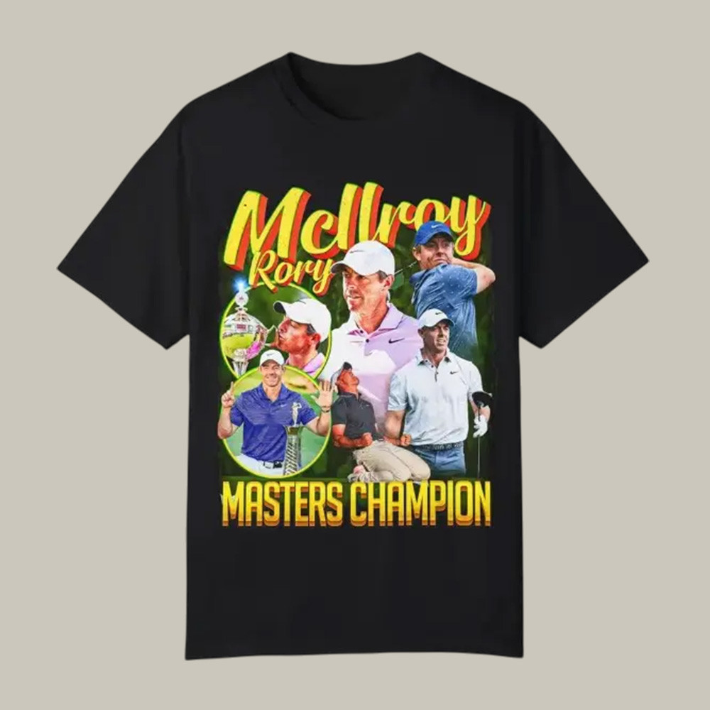 Rory McIlroy Grand Slam 6th T-Shirt Masters Champion Shirt Golf Lover Gift For Fans
