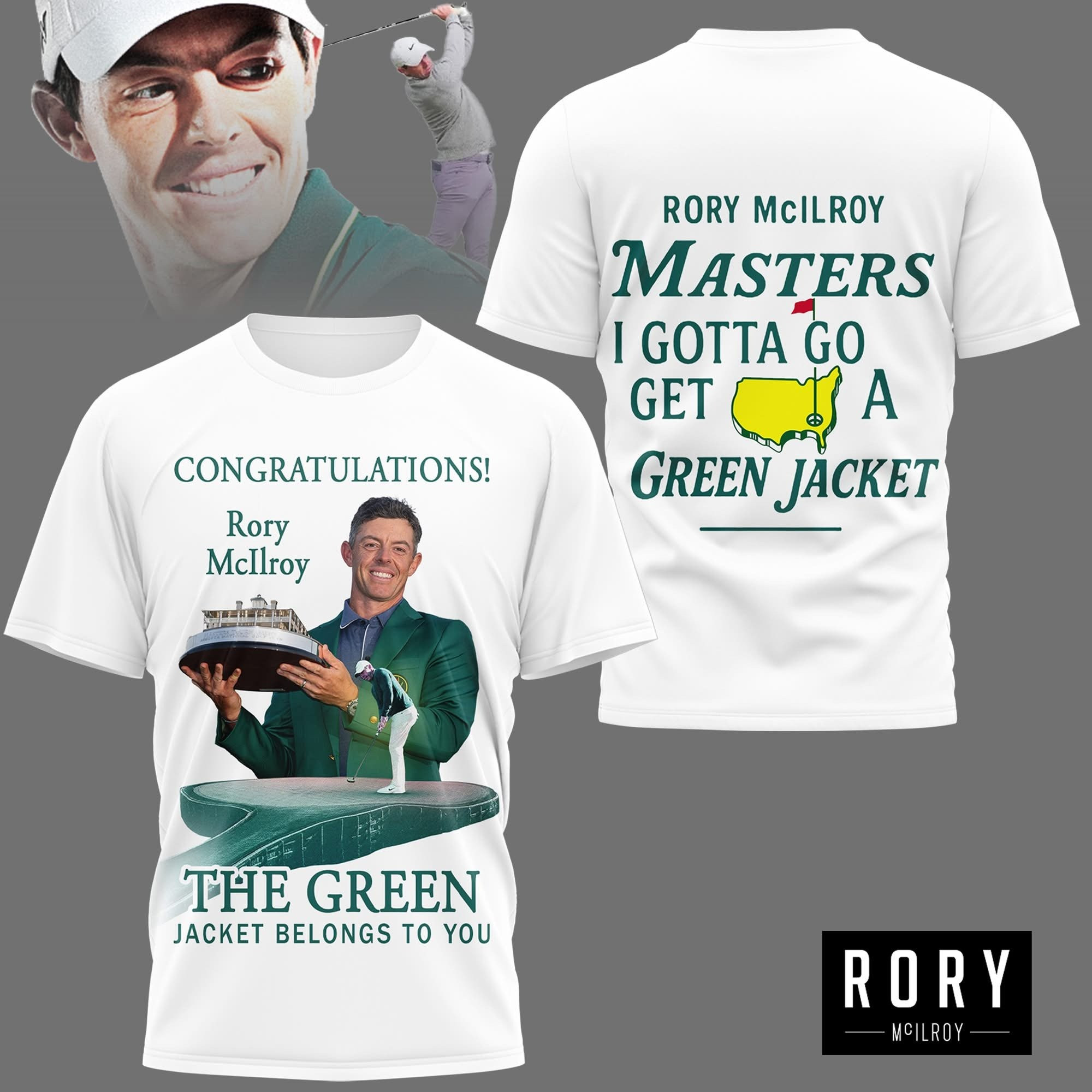 Rory McILRoy Master The Green Jacket Belong To You Golf Shirt Golf Lovers Gifts