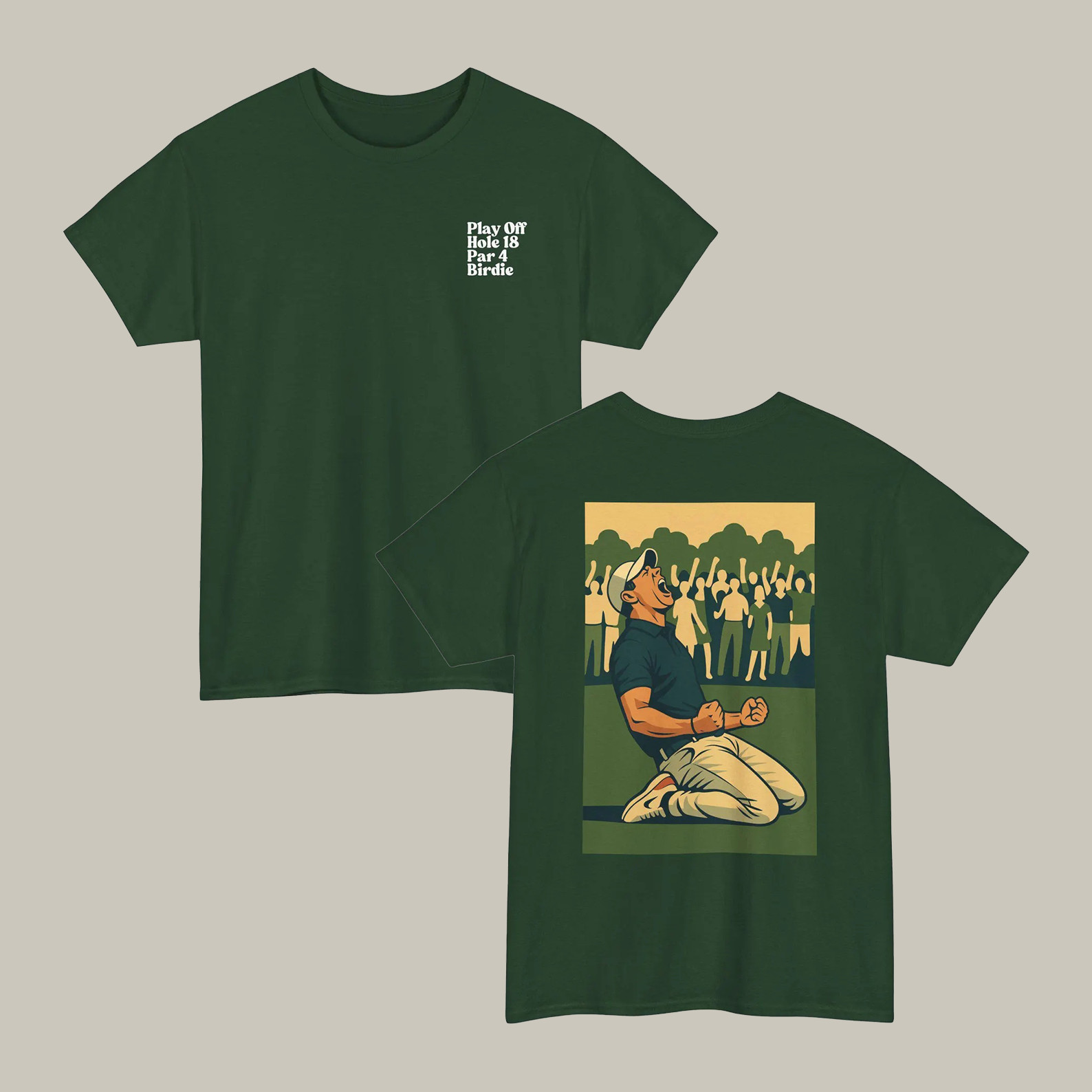 Rory McIlroy Masters Win Play Off Hole 18 Par 4 Birdie T-Shirt Golf Merch Gift For Bestie