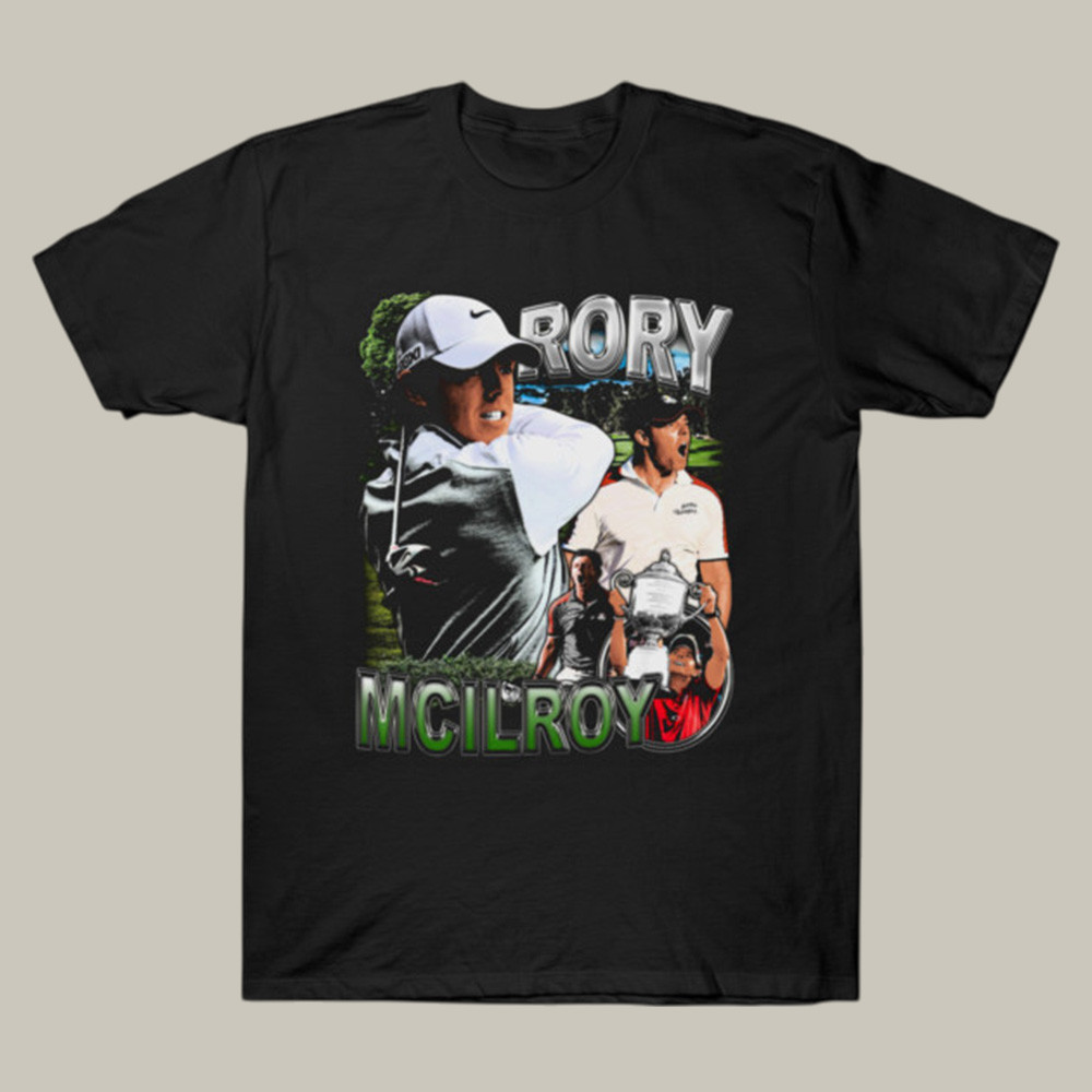 Rory Mcilroy Vintage Collage T-Shirt Golf Clothes Best Present For Father's Day
